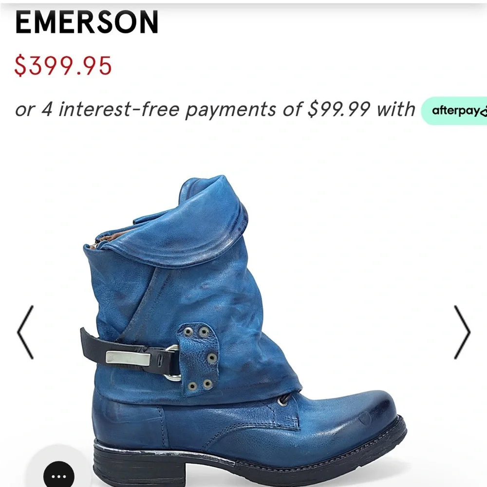 A.S.98 Emerson Italian Zipper Boho Biker Rust Distressed Boots EU41/US10.5 TTS - Picture 13 of 13